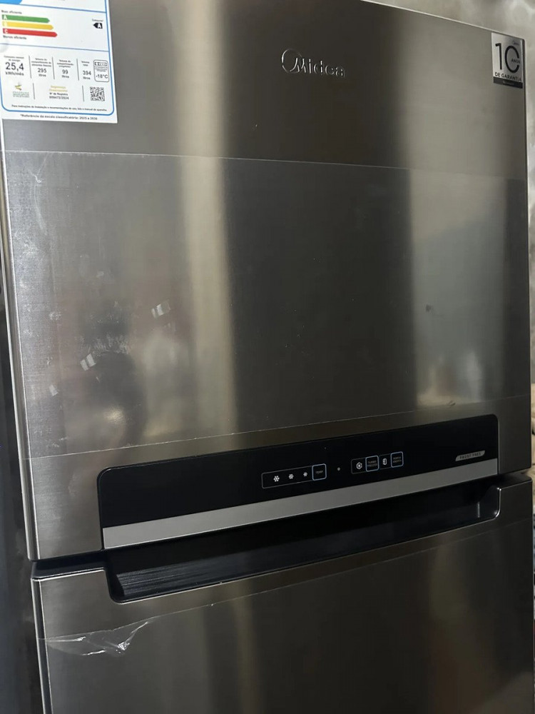 Geladeira Midea Frost Free Duplex 394L Inox
