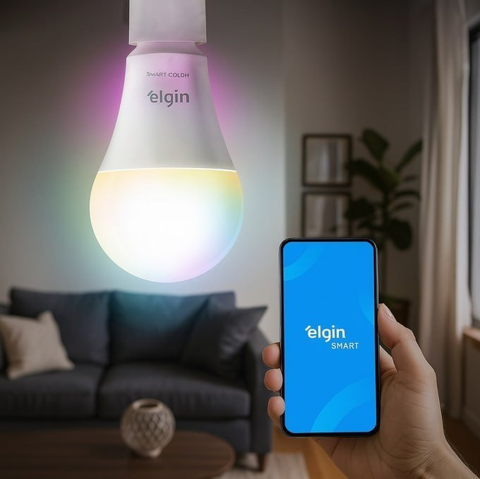 Lâmpada Inteligente 15W Smart Color RGB Wifi Elgin