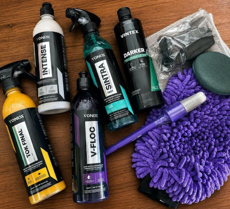 Kit Lavagem Vonixx: Shampoo V-Floc, Cera Tok Final, Intense, Sintra Fast, Darker Vintex