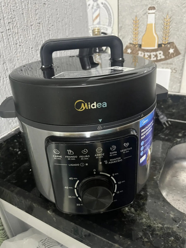 Panela de Pressão Mecânica Midea 4L Cinza