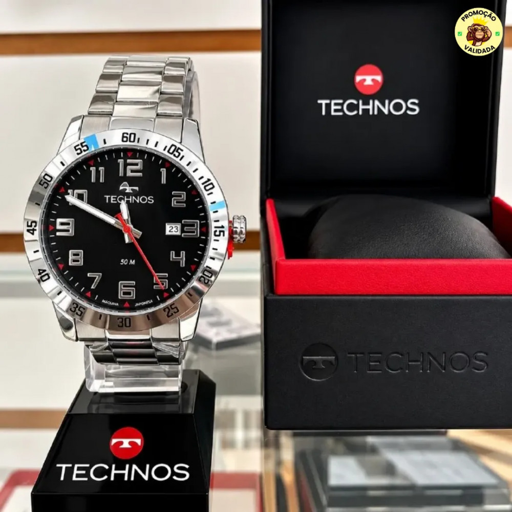 Relogio Technos Militar Prata