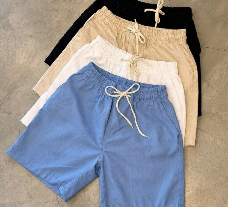 Kit 3 Shorts Linho