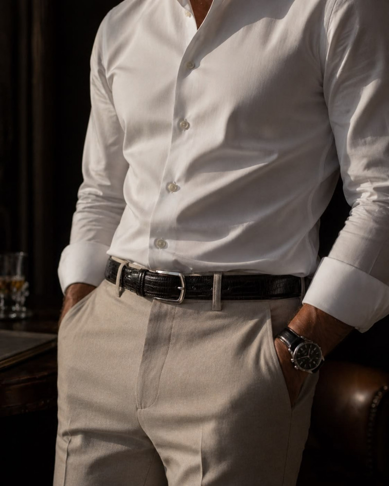 Camisa Social Masculina Slim Manga Longa/Curta