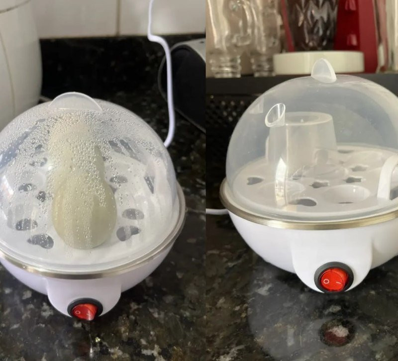 Cozedor De Ovos Automático Panela A Vapor Elétrica