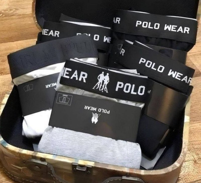 Kit 6 Cuecas Boxer Algodão Polo Wear