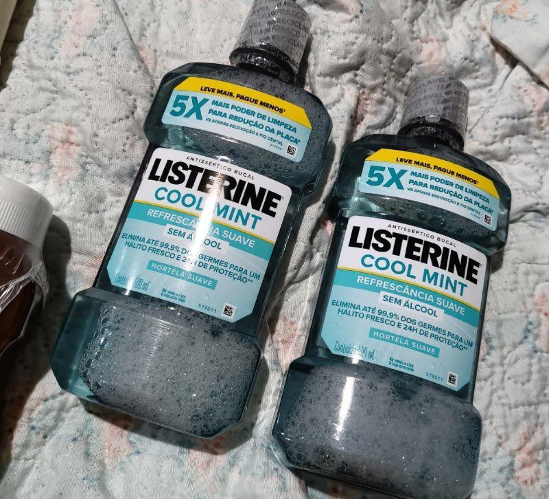 ❄️ Listerine Cool Mint Enxaguante Bucal Sem Álcool 500mL