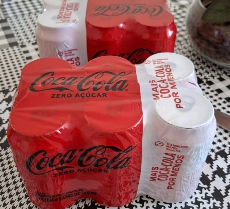 Pack de Coca-Cola sem Açúcar 350mL 6 unidades