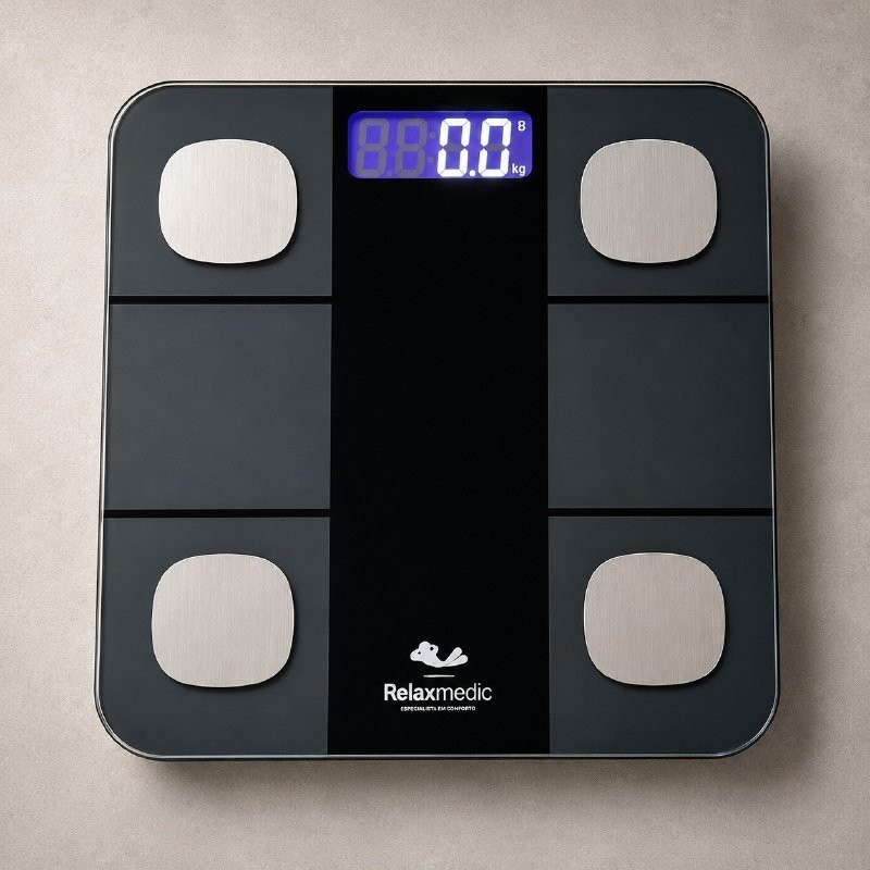 Balança Digital Bioimpedância Aplicativo Bluetooth Relaxmedic