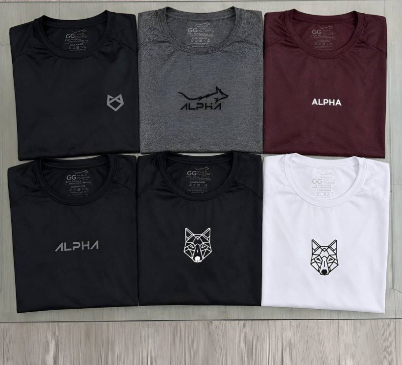 Kit com 6 Camisetas Alpha