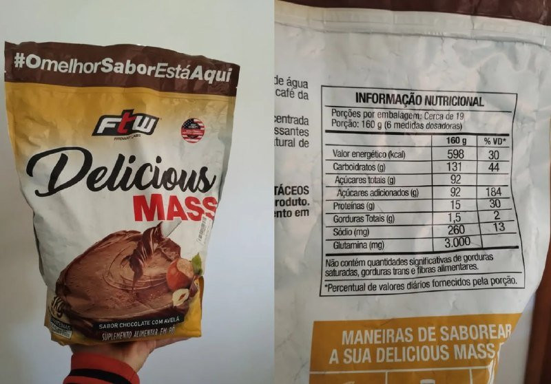 Delicious Hipercalórico Mass Creme De Avelã FTW 3Kg