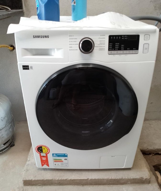 Samsung Lavadora de Roupas Digital Inverter Porta Black WW11T Branca 11kg