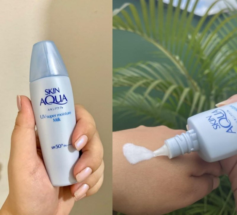 ☀️ SKIN AQUA Super Moisture Milk 40g Protetor Solar Facial FPS50