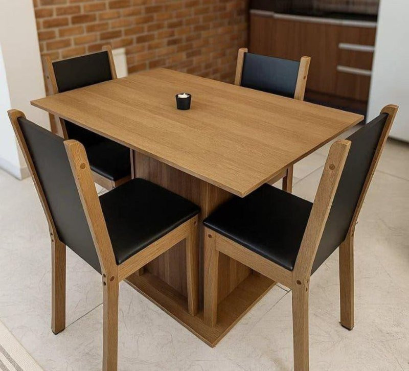 Sala De Jantar Madesa Talita Mesa, 4 Cadeiras