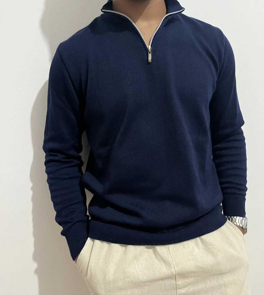 Suéter Masculino Gola V Tricô Inverno Casual
