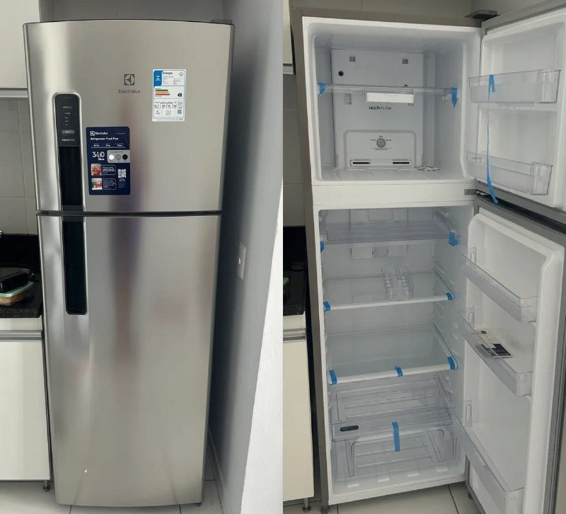🧊 Geladeira Electrolux Frost Free 320L Duplex Inox Look 127v