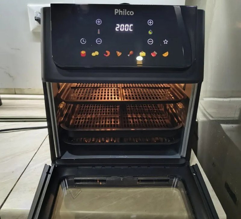 Fritadeira Air Fryer Oven 11 Litros 1800w 8 Funções Philco