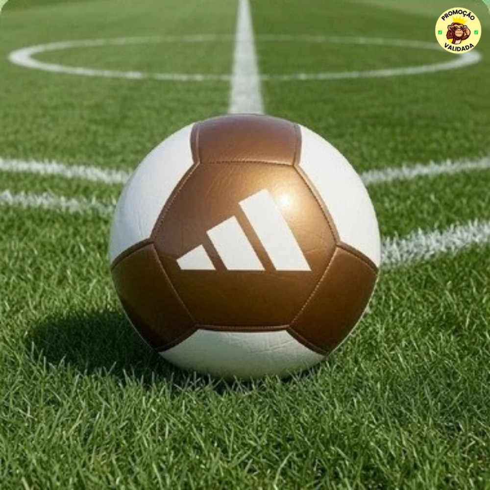 Bola de Futebol Epp Club adidas Tátil Dourado Metálico/Branco