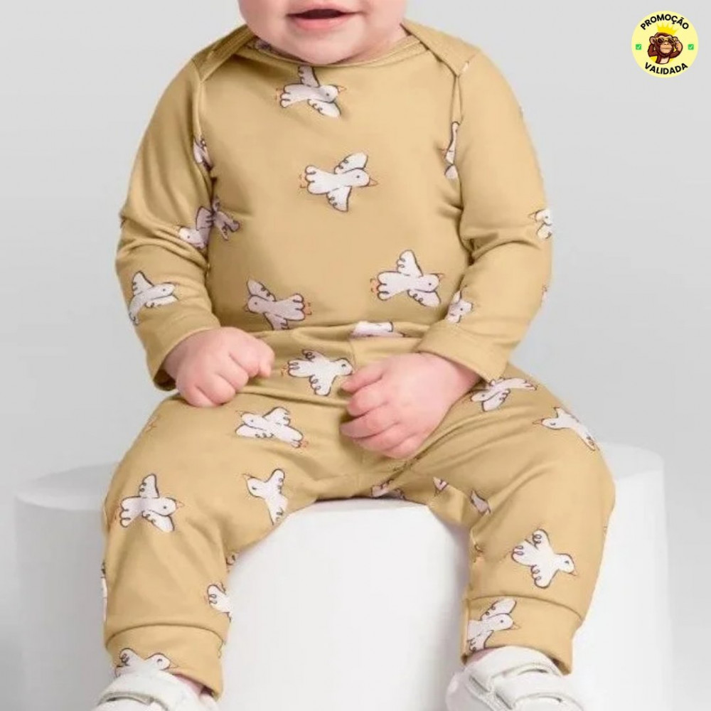 Body Bebê Térmico Pesado Brandili Baby Natural G