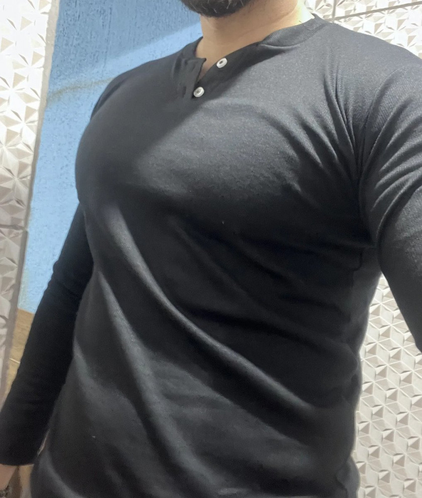 Kit 3 Camiseta Henley Masculina Slim 2 Botões