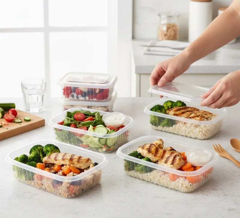 🍱 Kit 24 Potes 500ml Descartável com Tampa Hermética