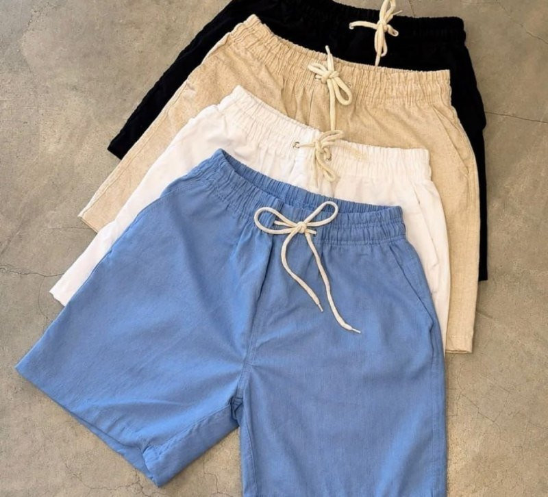 🩳 Kit 3 Shorts Linho