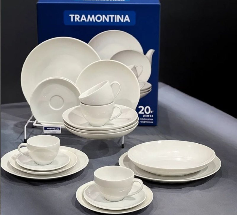 Aparelho De Jantar Tramontina Flávia Em Porcelana 20pçs