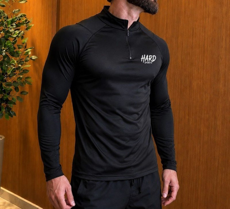 Camisa Manga Longa UV50+ Dry Fit com Zíper