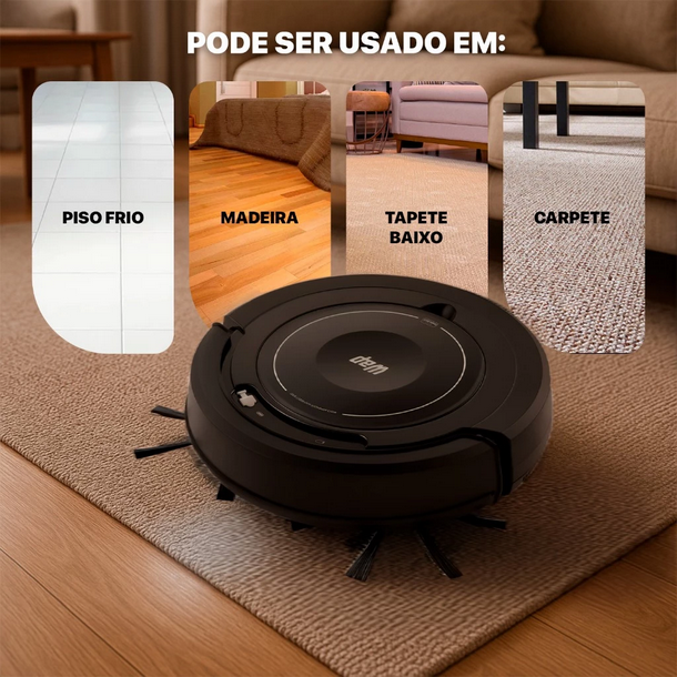 Aspirador de Pó Robô WAP W100 3 em 1