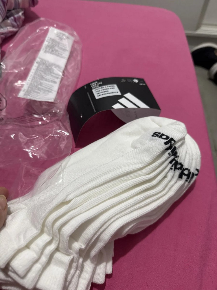 6 Pares Meias Finas Ballerina adidas Preto