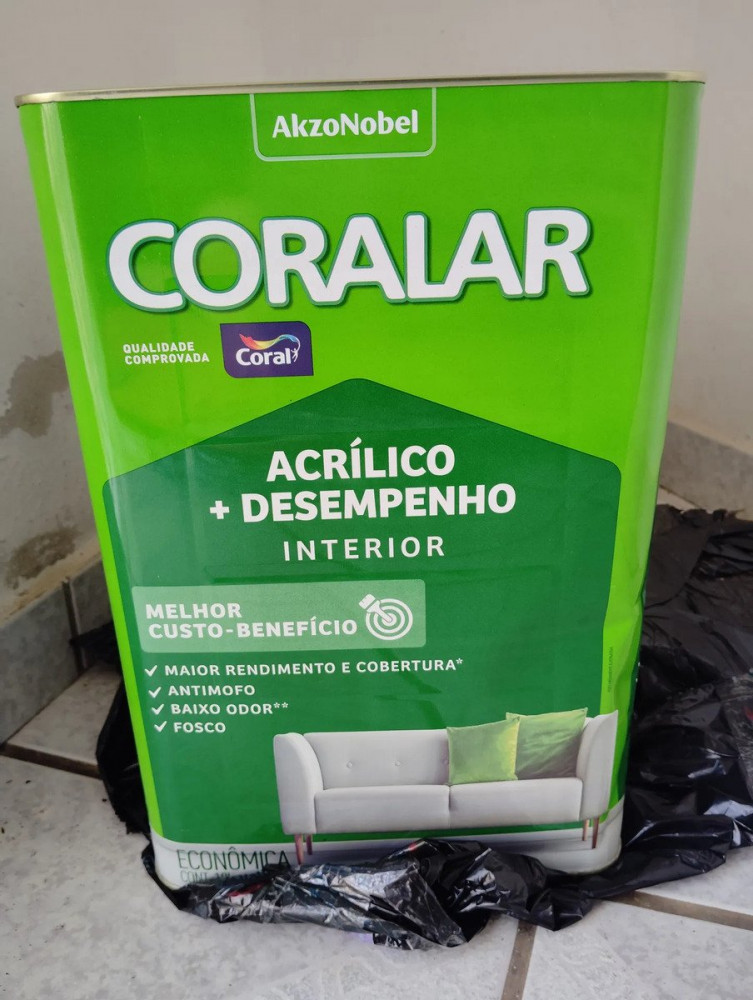 Latex acrílica Coral anti mofo 18L Fosco