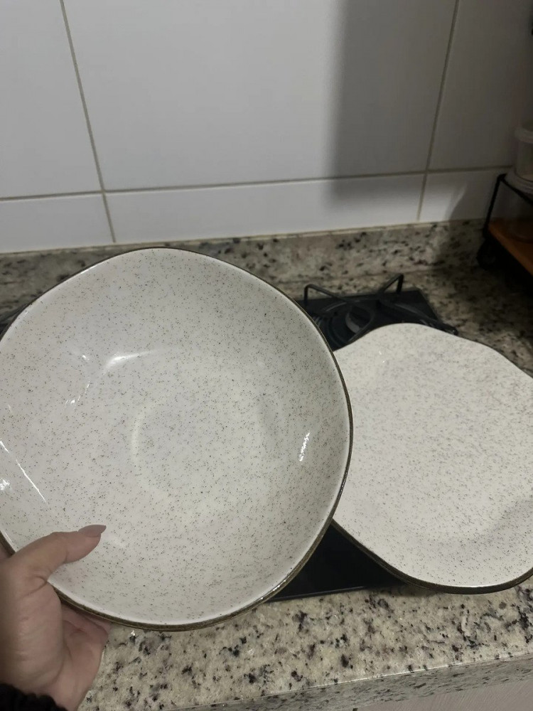 Kit Travessa e Saladeira Maresia Oxford Branco