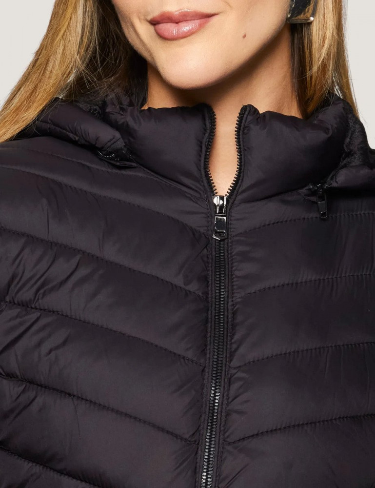 Jaqueta Fem Nylon Matelasse Facinelli Preto