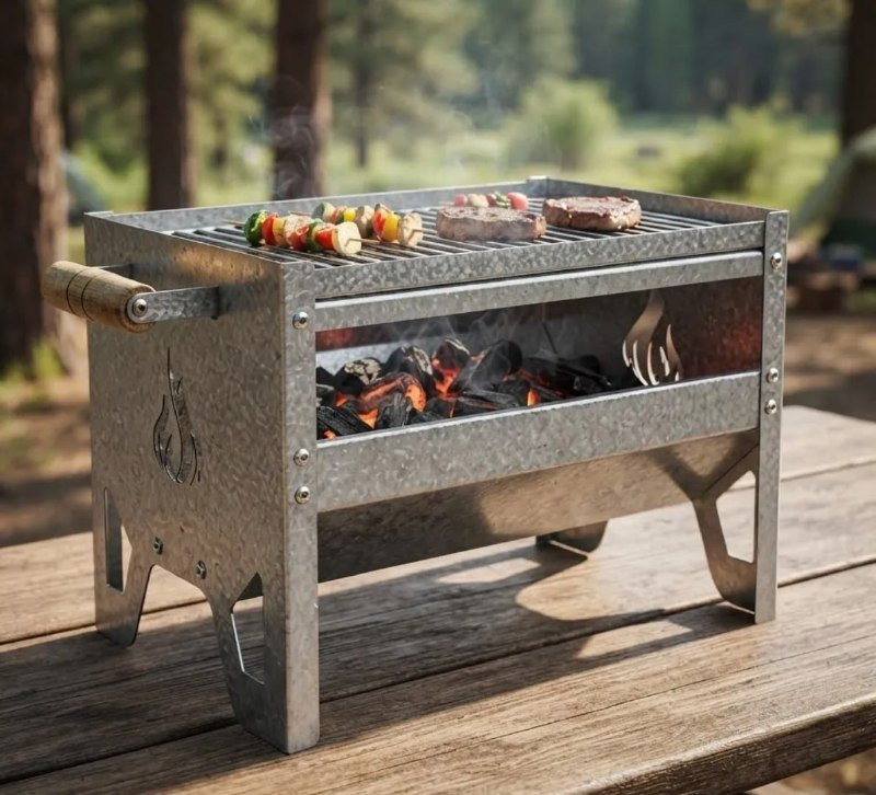Churrasqueira Portatil Carvão Grelha Grill