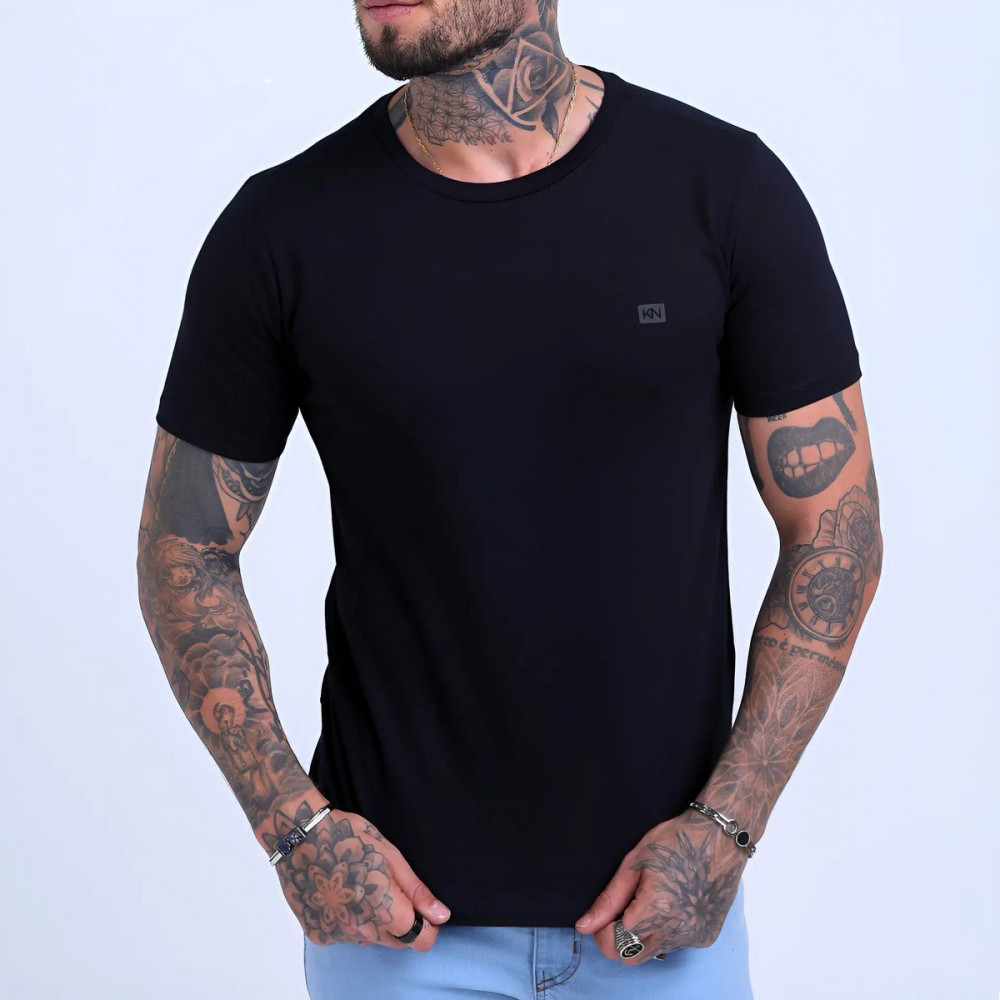 Camiseta Básica Masculina Slim Fit várias cores