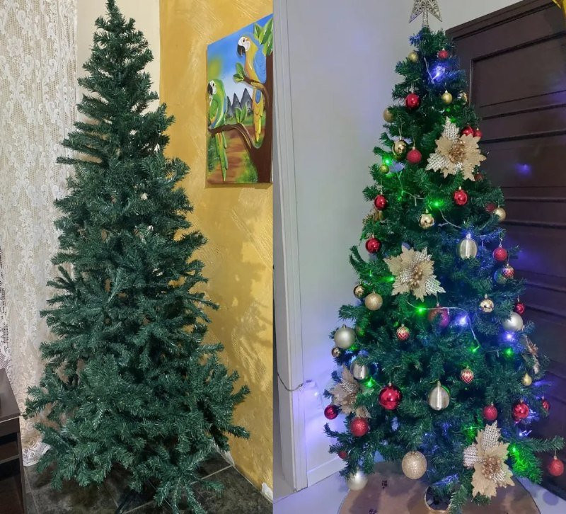 Árvore De Natal Grande 2,10 Metros 1000 Galhos