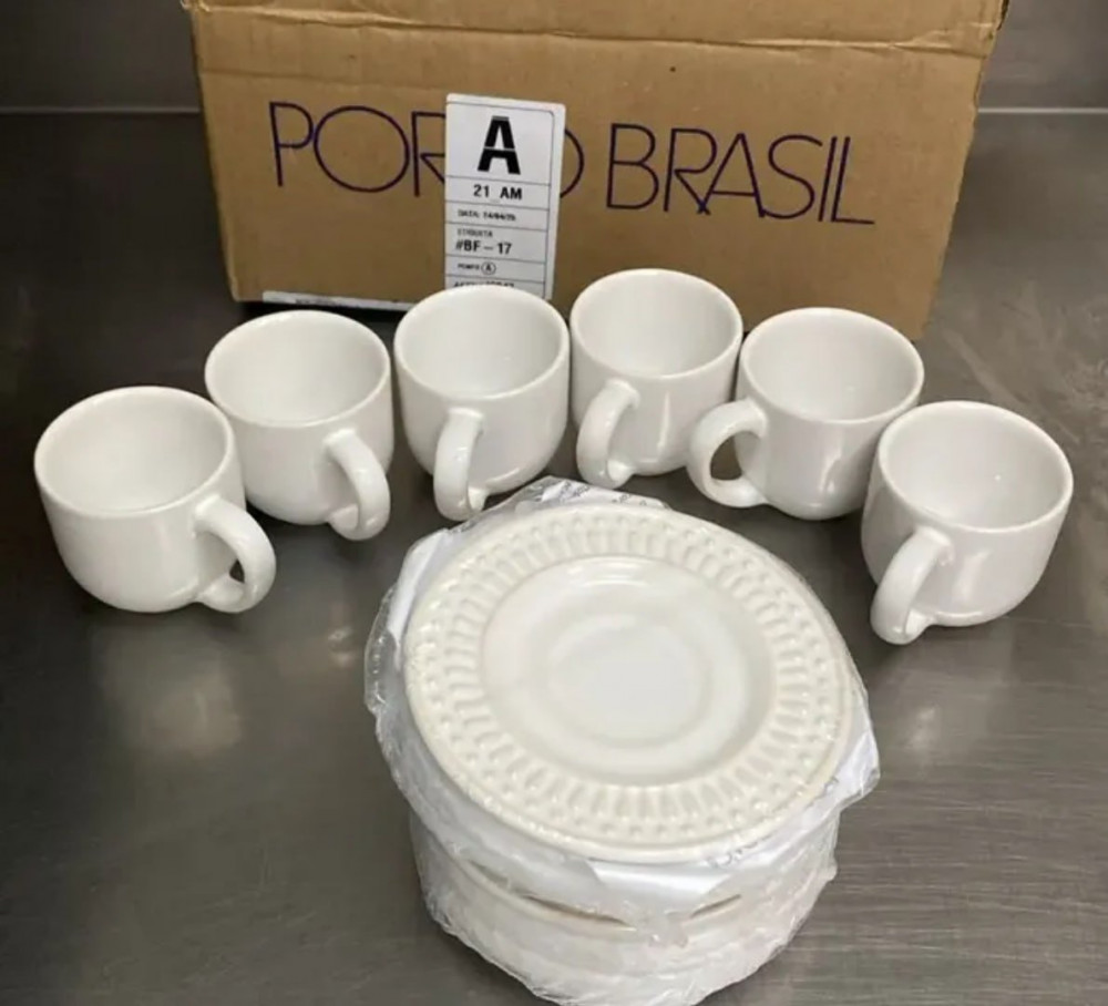 Jogo de Café Porto Brasil Cerâmica 12 Peças