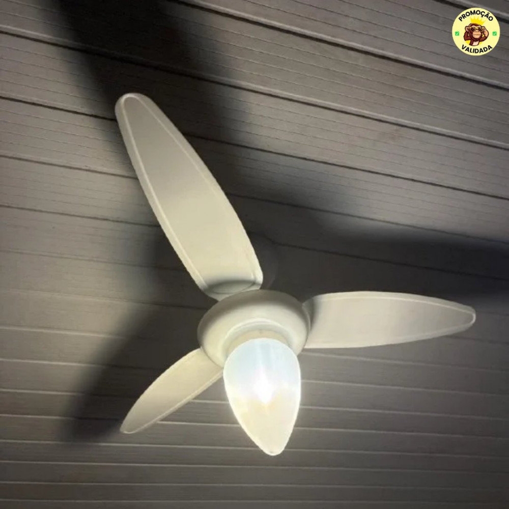 Ventisol Ventilador de teto wind br 3p inj branco c/r inverter bivolt