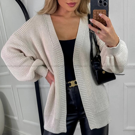 Casaco Tricot Feminino Cardigan Longo