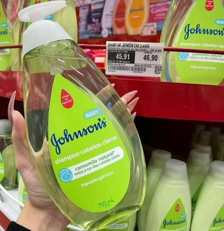 👶 SHAMPOO DO NENEIN Johnson's Baby Shampoo P/ Bebê Para Cabelos Claros, 750ml