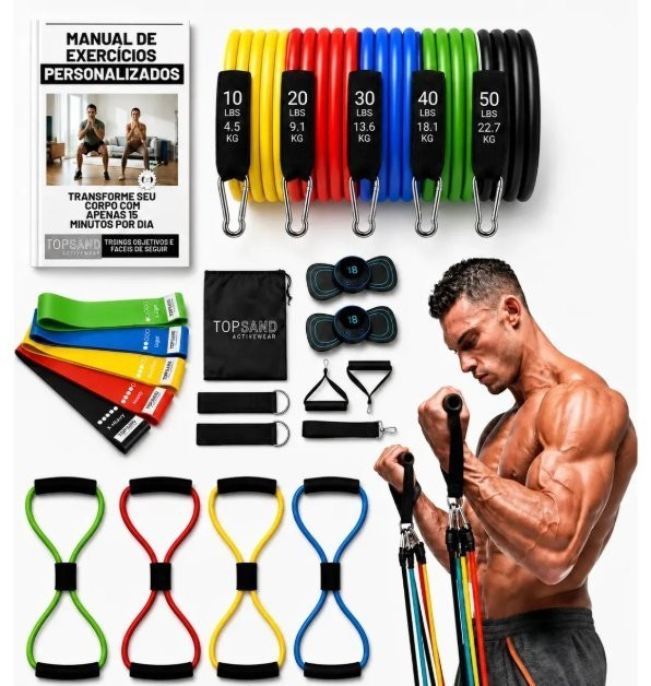 Kit 20 Itens Esportivos para Treino em Casa