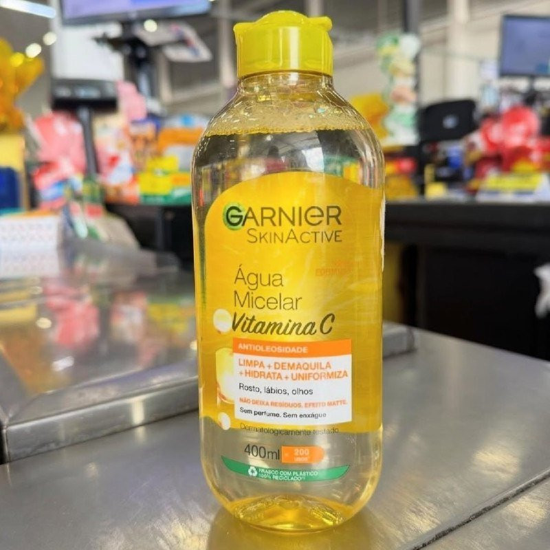 Garnier SkinActive, Água Micelar Antioleosidade com Vitamina C, 400ml