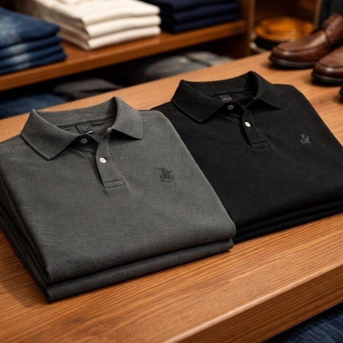 Kit com 2 Camisas Polo Piquet - Opções de Cores