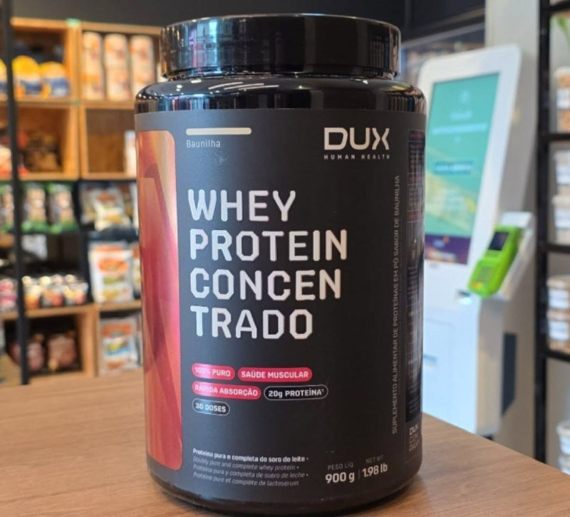 Dux Whey Concentrado 100% Puro - 900g Baunilha
