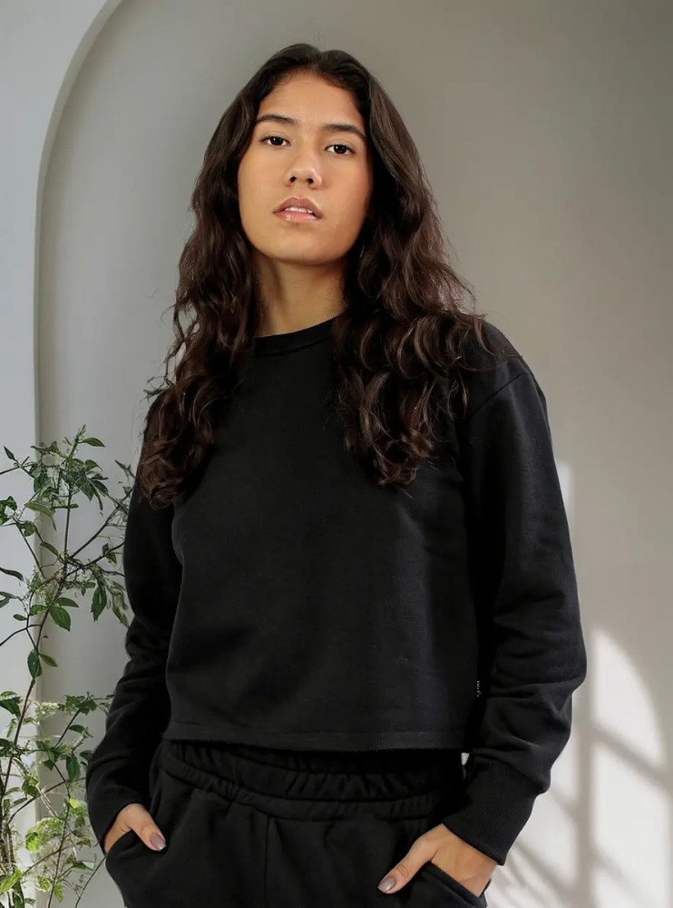 Blusa Moletom Cropped Feminina
