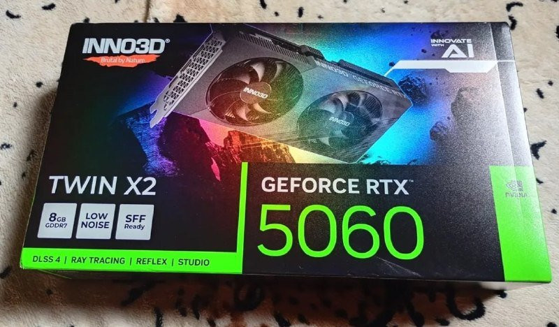 🎮 Placa de Vídeo INNO3D GeForce RTX 5060 Twin X2 8GB GDDR7