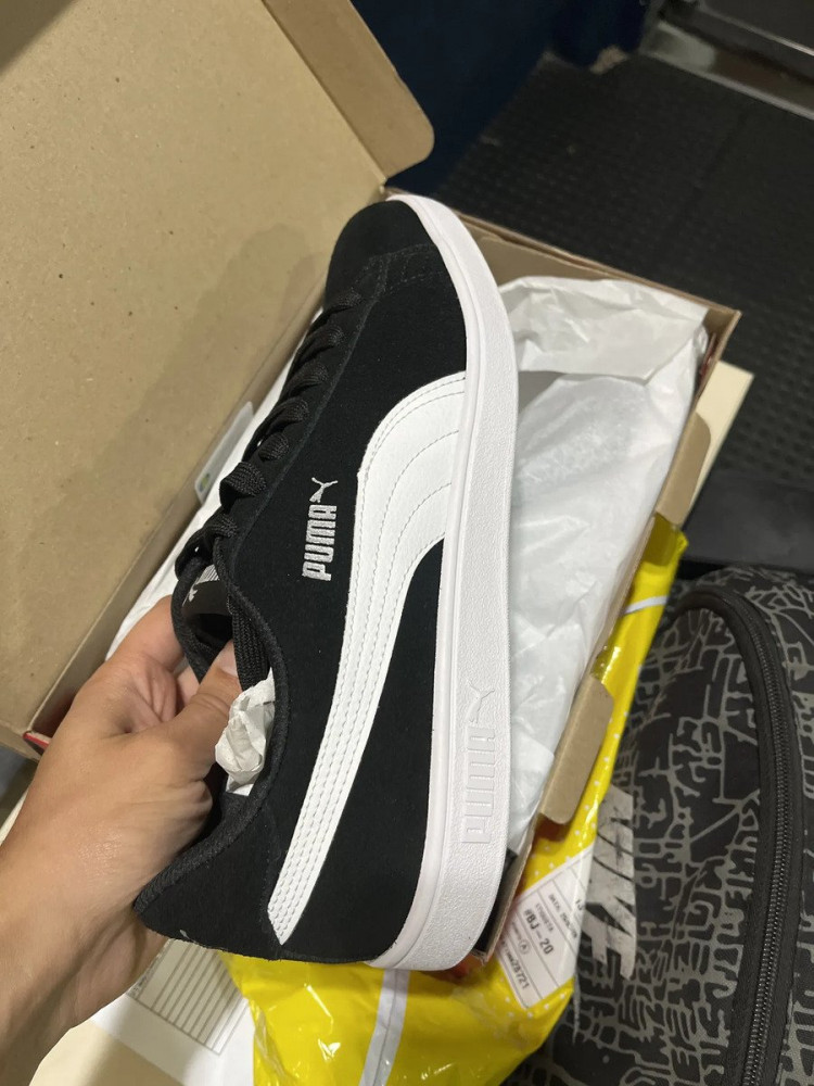 Tênis Smash V2 Puma Preto e Branco 40 Br