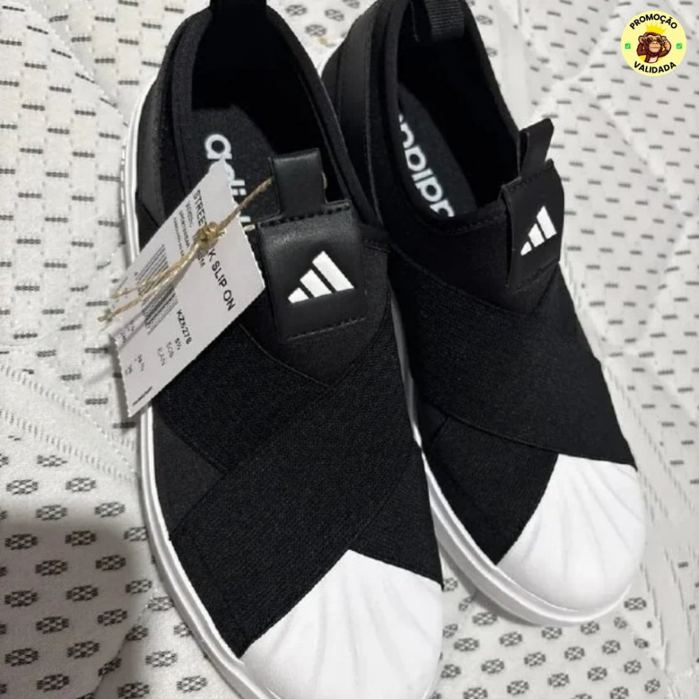 Tênis Feminino Streettalk Slip On adidas Preto Liso