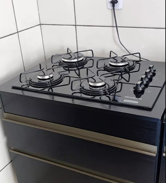 Balcão Cozinha Cooktop 70cm 1 Porta 1 Gaveta