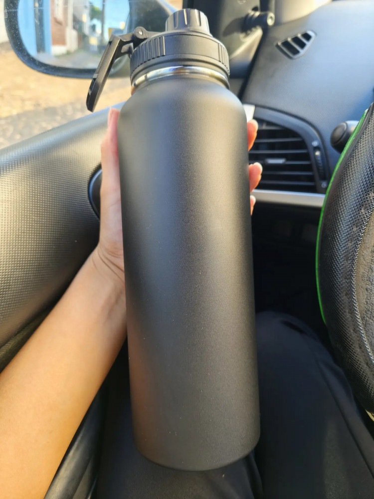 Garrafa Térmica Isolada a Vácuo 1200ml Preta