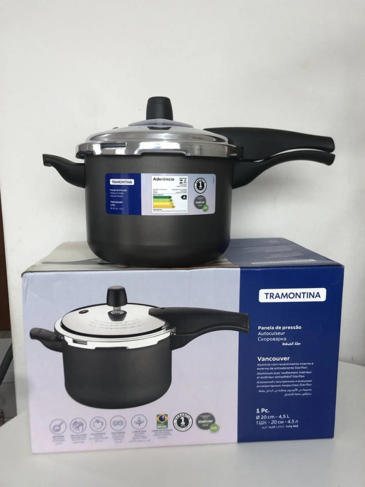 Panela de Pressão Tramontina 4,5L Preto